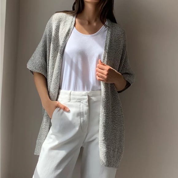 Aritzia Sweaters - Aritzia Community Ionic Short-sleeve Cape In Navy Blue